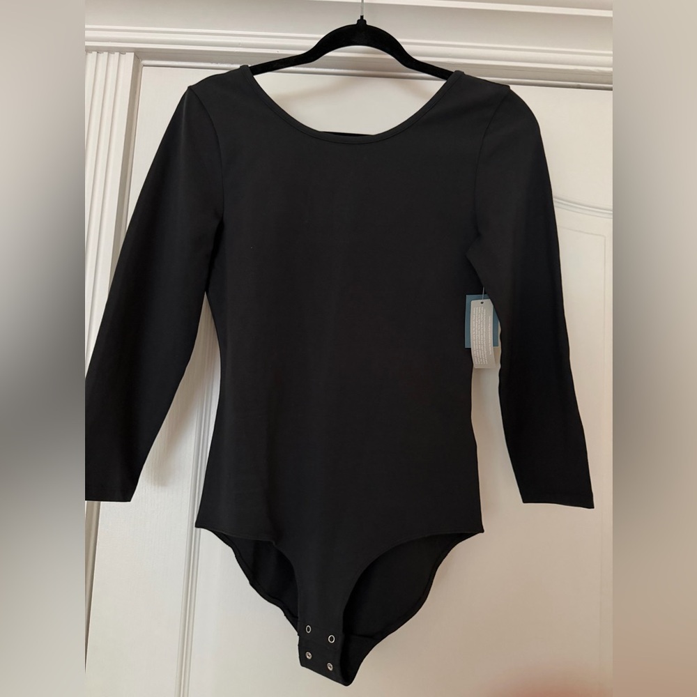 slip Black Scoop Neck Bodysuit